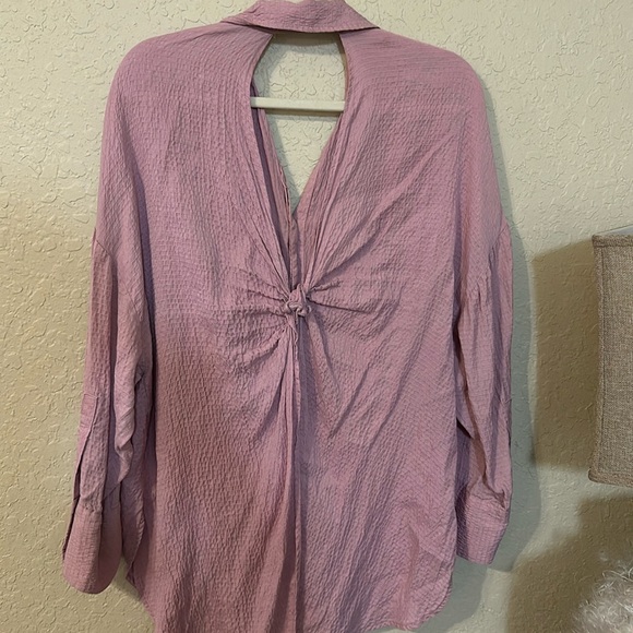Zara rusty pink button down x - Picture 1 of 9